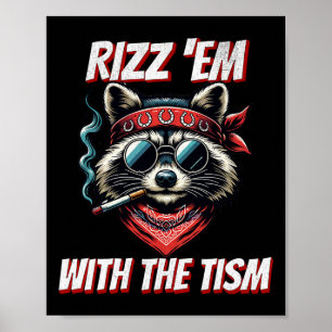 Poster Autismo Engraçado Rizz Em Com O Tismo Meme Autista