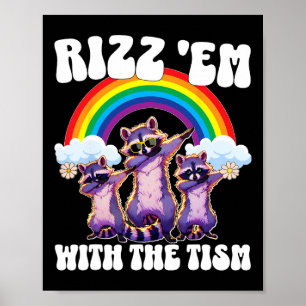 Poster Autismo Engraçado Rizz Em Com O Tismo Meme Autista