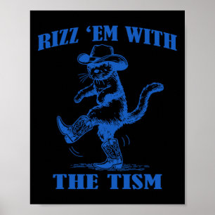 Poster Autismo Engraçado Rizz Em Engraçado Cat Rizz Em Co