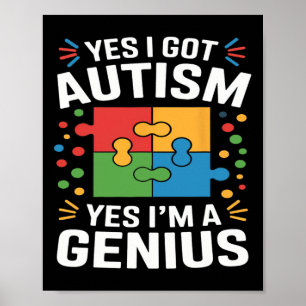 Poster Autismo Engraçado Sensibilização Crianças Quebra-c
