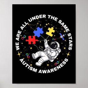 Poster Autismo Estamos Todos Sob O Mesmo Espaço De Estrel
