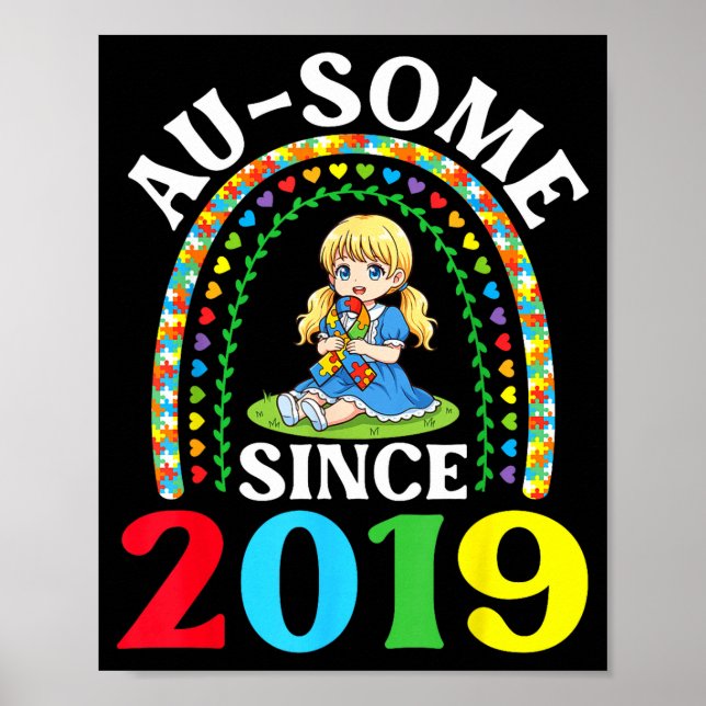 Poster Autismo Incrível Ausome Desde 2019 Conscientização (Frente)