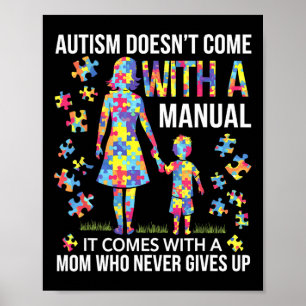 Poster Autismo, Mãe, Apoio A Mães Fortes