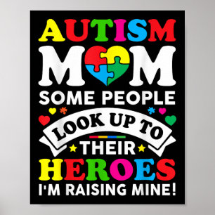 Poster Autismo Mãe Aumentando o Autismo Herói Sensibiliza