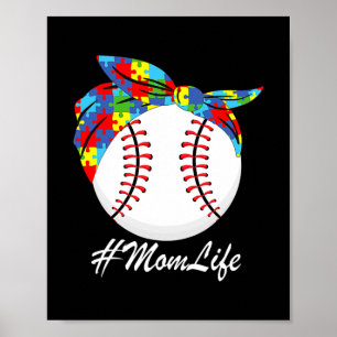 Poster Autismo Mãe Baseball Mensagem Autismo Autismo 