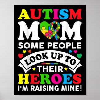 Poster Autismo Mãe Criando Heróis Autismo Mãe Criança de 