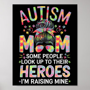 Poster Autismo Mãe Levantando Seu Quebra-cabeça De Peça A