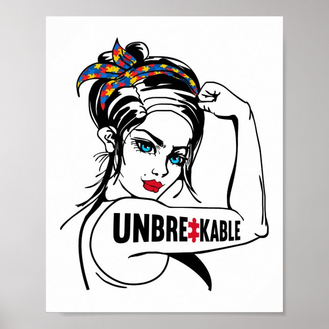 Poster Autismo Mãe Mãe Mãe Mãe Inseparável Rosie The (Frente)