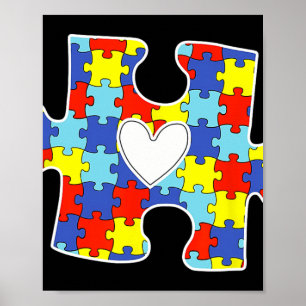 Poster Autismo Mãe Quebra-cabeça do Coração Piece Autismo