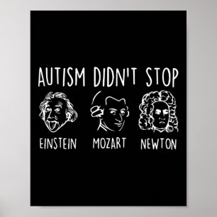 Poster Autismo não impediu a famosa consciência Pessoas