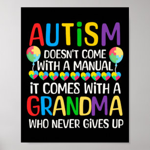 Poster Autismo não vem com consciência autista manual