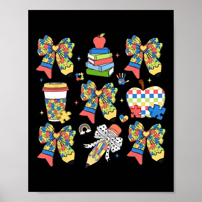 Poster Autismo Professor Coquette Arco Pencils Autismo (Frente)