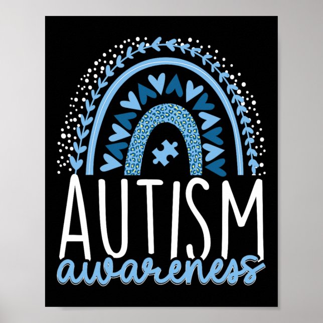 Poster Autismo Rainbow Autitic Pride Inclusão Adhd (Frente)