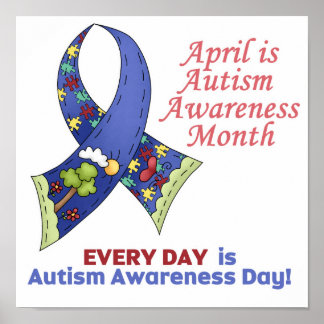 Pôster Autismo Sensibilização Abril e Todos os Dias
