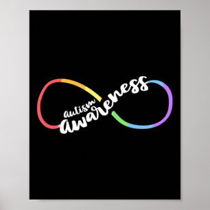 Poster Autismo Sensibilização Aceitação Autista Arco-Íris
