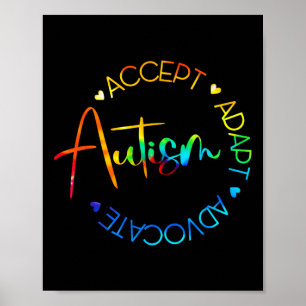 Poster Autismo Sensibilização Aceite Adaptar Advocate Aut
