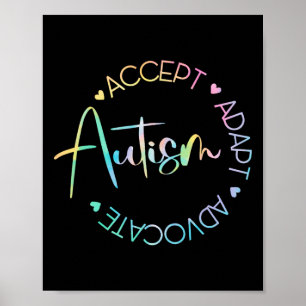 Poster Autismo Sensibilização Aceite Adaptar Advocate Aut