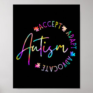 Poster Autismo Sensibilização Aceite Adaptar Advocate Aut