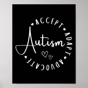 Poster Autismo Sensibilização Aceite o Adaptar Advocate C