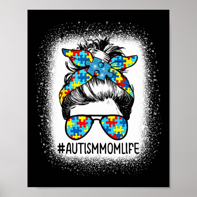 Poster Autismo Sensibilização Autismo Mãe Cabelo Mensagei (Frente)