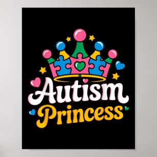 Poster Autismo Sensibilização Autismo Princesa Garota Aut