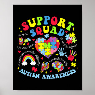 Poster Autismo Sensibilização Autismo Suporta Coração Fam