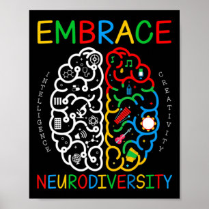 Poster Autismo Sensibilização Camisa Adotar Neurodiversid