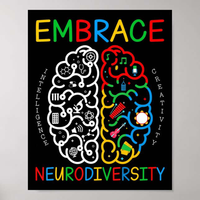 Poster Autismo Sensibilização Camisa Adotar Neurodiversid (Frente)