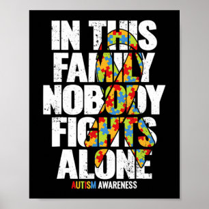 Poster Autismo Sensibilização Camisa Suporte Família Mãe