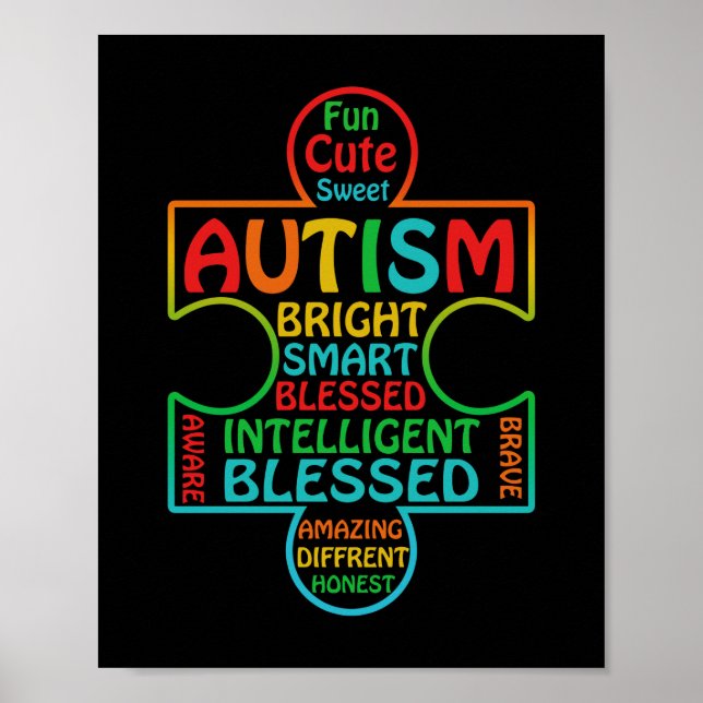 Poster Autismo Sensibilização Coração Abençoado (Frente)