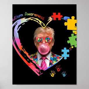 Poster Autismo Sensibilização Engraçada Trump Suporte Aut