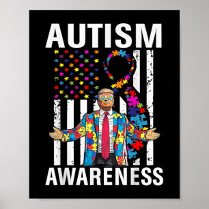 Poster Autismo Sensibilização Engraçada Trump Suporte Aut