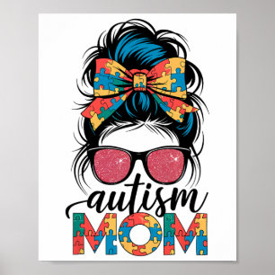 Poster Autismo Sensibilização Mensagem Bun Autismo Mãe Ar