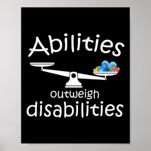 Poster Autismo Sensibilização Mês Capacidade supera Defic