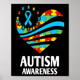 Poster Autismo Sensibilização Mulheres Coração Apoio Cria