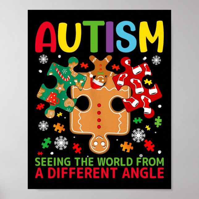 Poster Autismo Sensibilização Natal Autista Dia do Natal  (Frente)