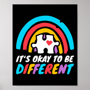 Poster Autismo Sensibilização Ok Para Ser Diferente Autis
