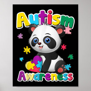 Poster Autismo Sensibilização Panda Quebra-cabeça - Peças