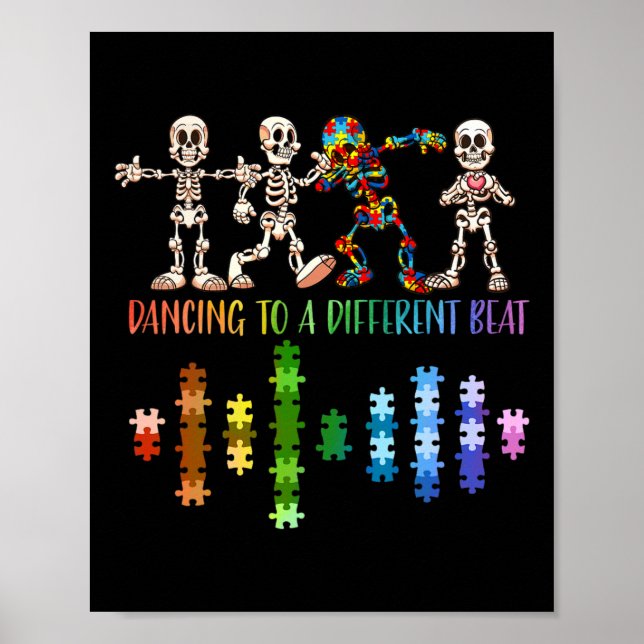 Poster Autismo Sensibilização para as Deficiência Dia da  (Frente)