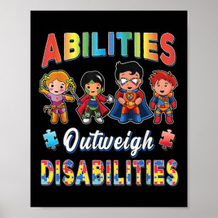 Poster Autismo Sensibilização Rapazes Supera as Deficiênc