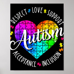 Poster Autismo Sensibilização Respeito Amor Apoio ao Amor