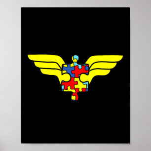 Poster Autismo Super-Herói Autismo Oferece Presentes Para