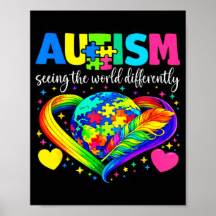 Poster Autismo vendo o mundo de forma diferente autismo