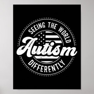 Poster Autismo Vendo o Mundo de Forma Diferente Conscient