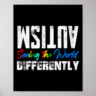 Poster Autismo Vendo o Mundo de Maneira Diferente Neurodi