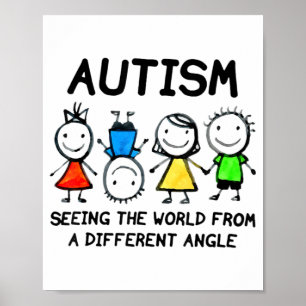 Poster Autismo Vendo O Mundo De Um Ângulo De Aut Diferent