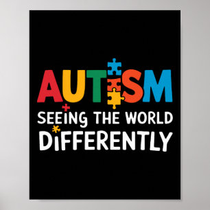 Poster Autismo Vendo O Mundo Diferentemente Autismo Aware