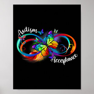 Poster Autismo Vermelho em vez de Infinito Símbolo Autist