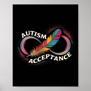 Poster Autismo Vermelho Em vez de Símbolo de Infinito Ace