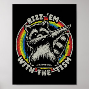 Poster Autismo Vintage Rizz Em Com O Tismo Meme Autista